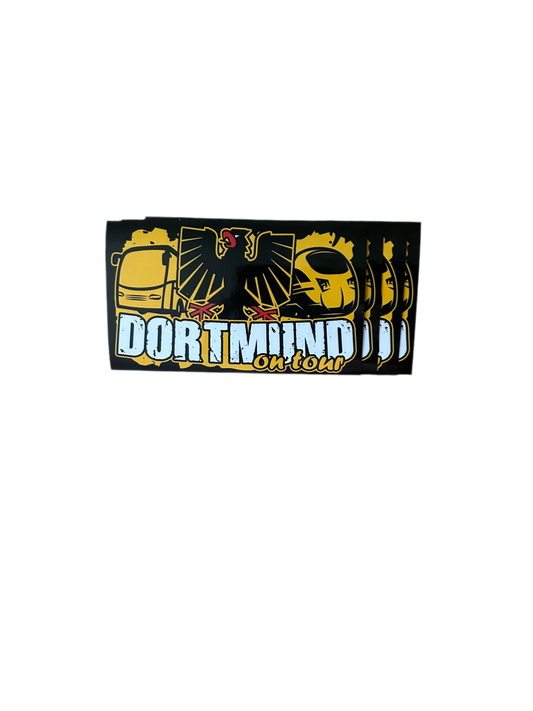 Dortmund on Tour Sticker- hochwertiger Aufkleber für reisende BVB-Fans