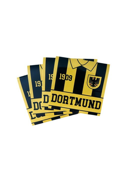 Trikot Dortmund Sticker – klassischer Aufkleber mit Fussball-Trikot-Motiv