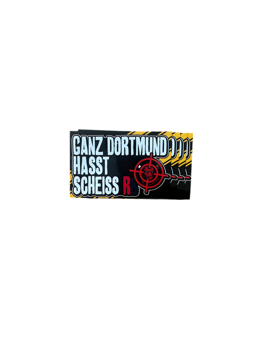 Schei* RB Dortmund Sticker – provokanter Anti-RB Aufkleber für Fans